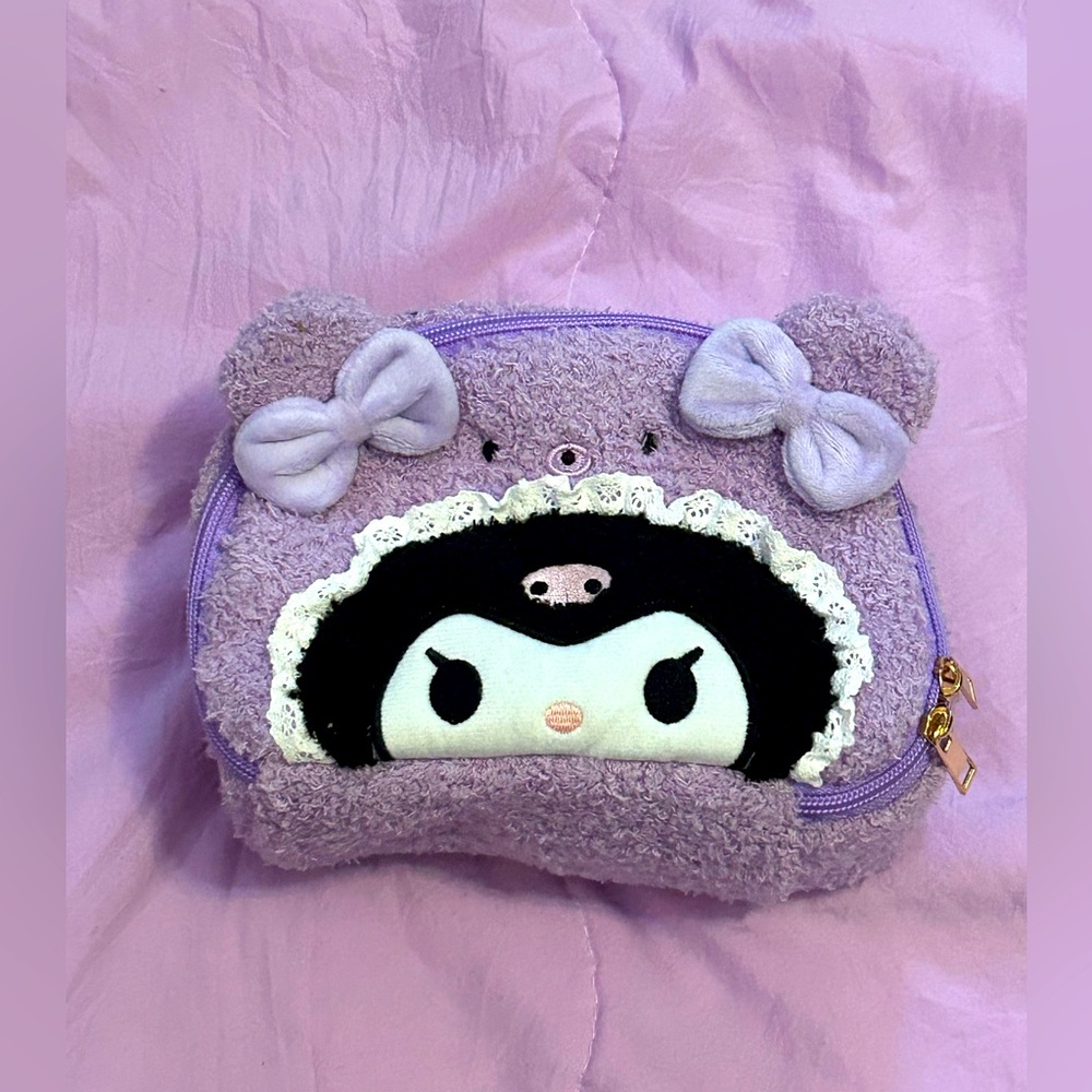 Fuzzy Kuromi Makeup Bag